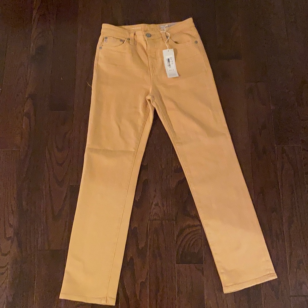 AG The Isabelle High Waist Crop Straight Leg Jeans